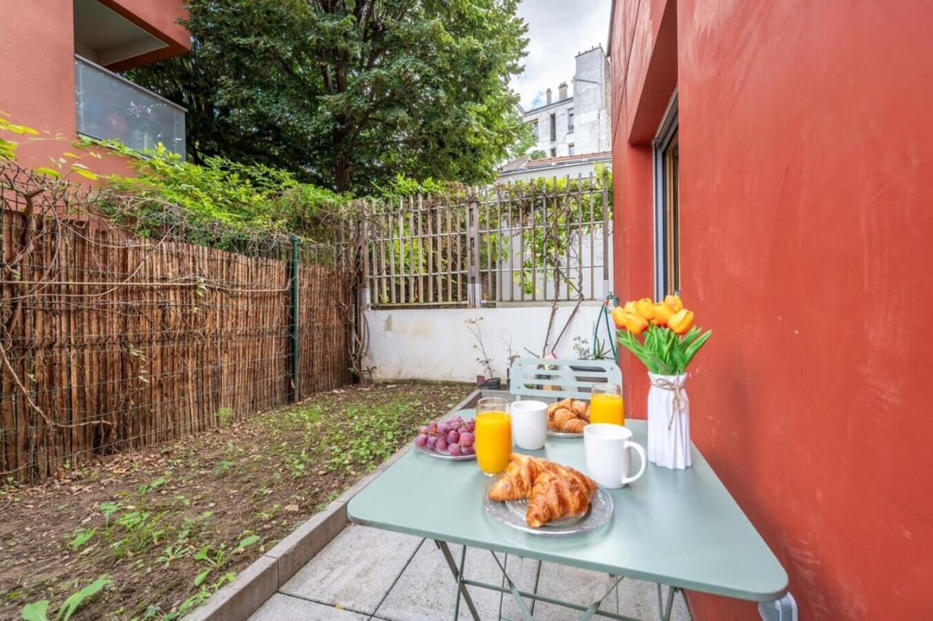 Superbe Appartement 1Min Metro7 Rez-De-Chaussee Aubervilliers Eksteriør bilde